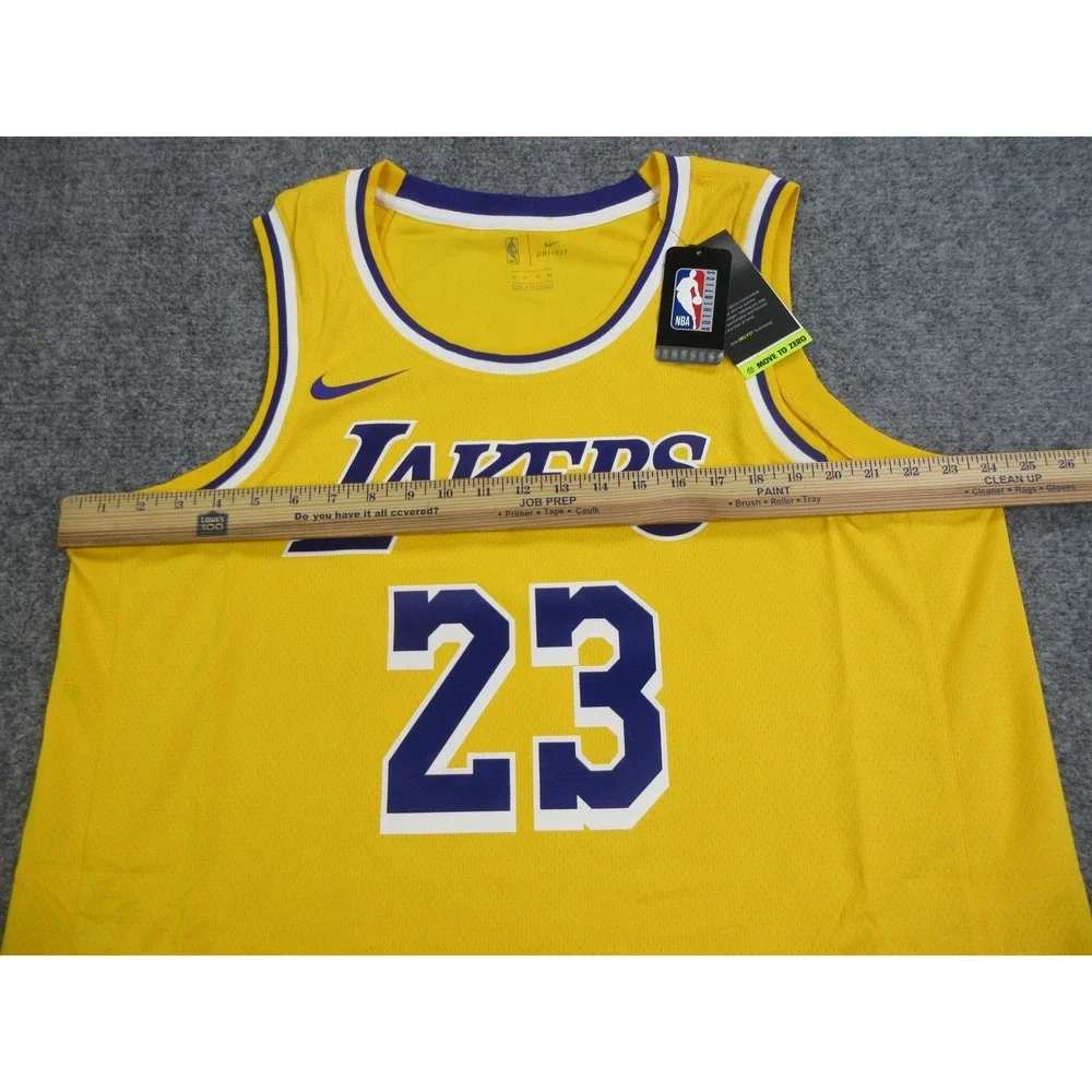 Los Angeles Lakers‎ Jersey Mens XL 52 Yellow NBA Basketball LeBron James Nike
